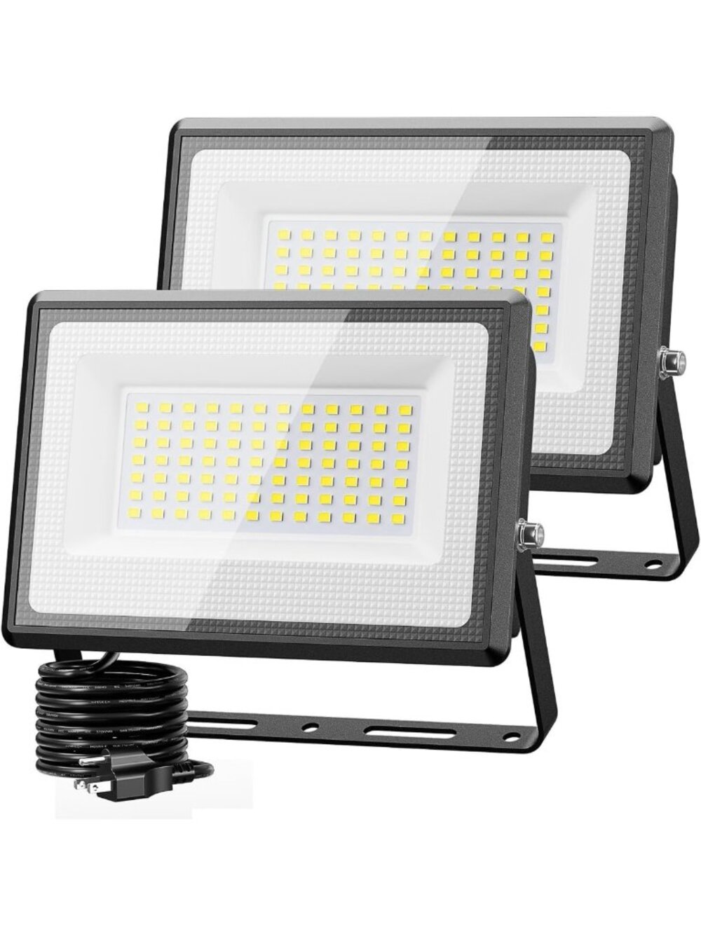 Super Bright 90W LED Flood Light 2 Pack, 9000LM Waterproof Outdoor Work Lights